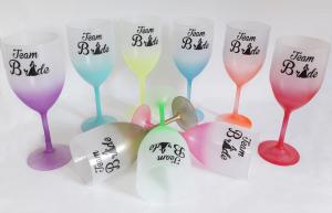 TAÇA DE VINHO DEGRADÊ (PERSONALIZADA) Acrílico     